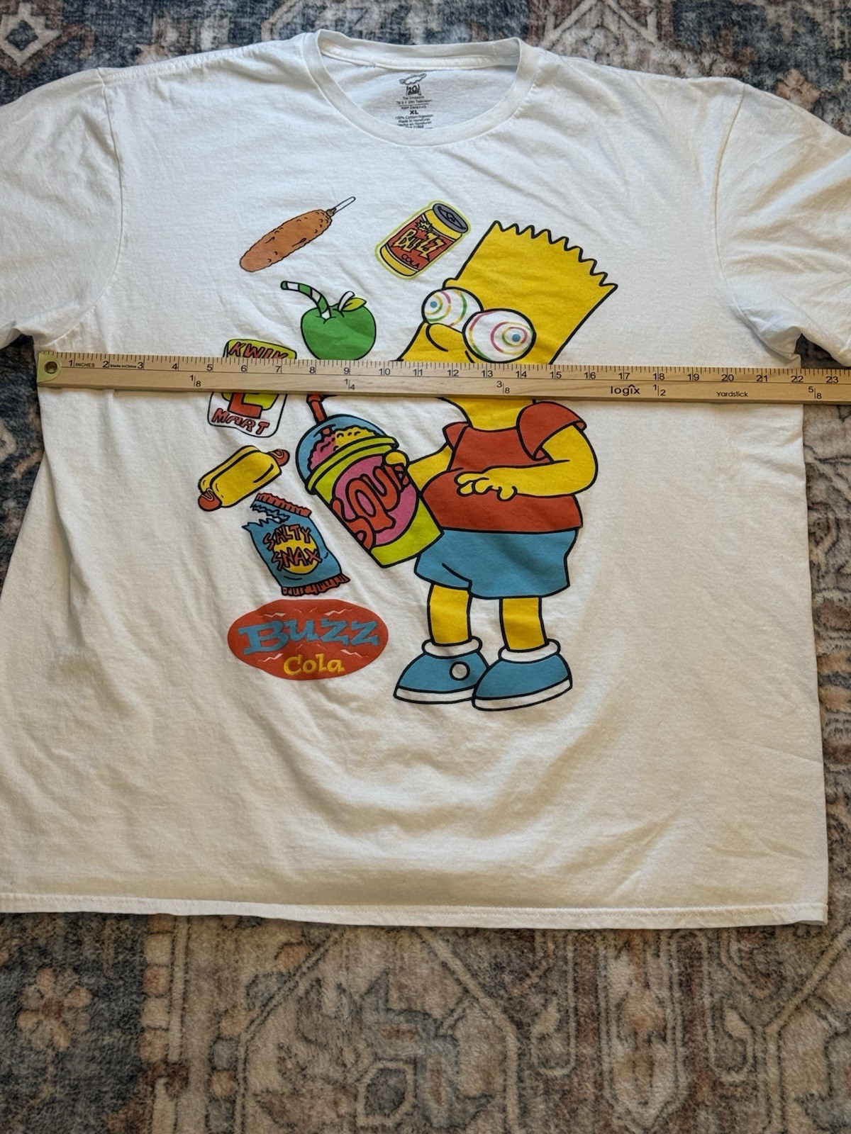Bart Simpson Squishee KWIK E MART Snacks Tee Shirt XL White gallery