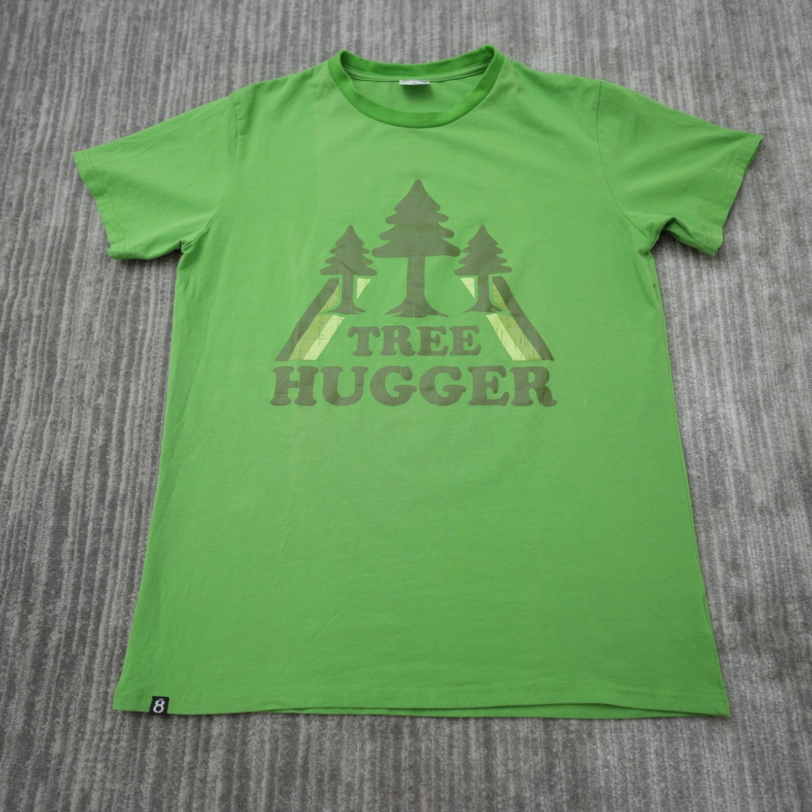 8 Billion Trees T Shirt Tree Hugger Green Cotton Spandex Crew Neck Medium gallery