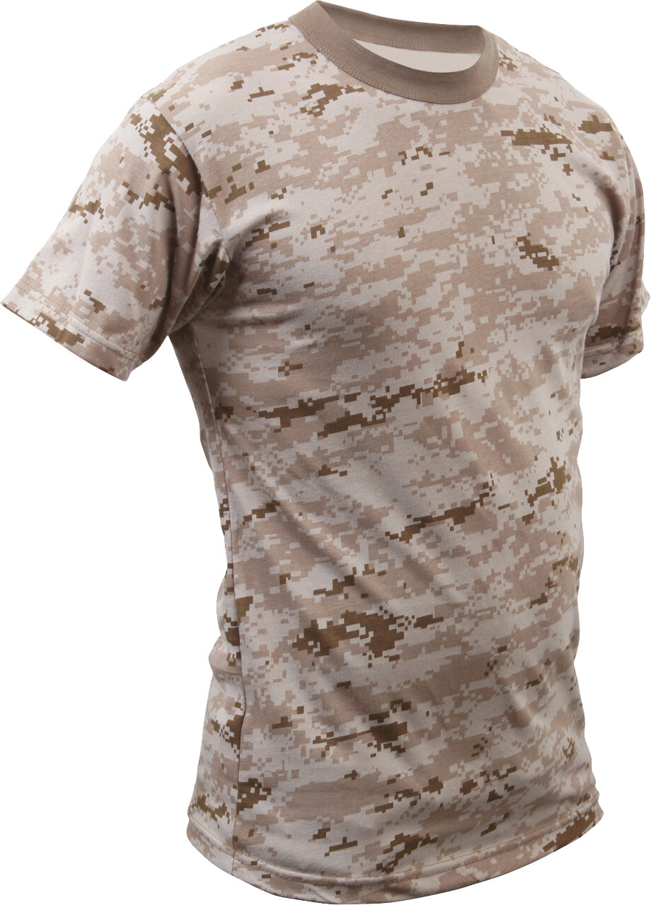 Mens Desert Digital Camouflage Tactical Military Short Sleeve Camo T-Shirt gallery