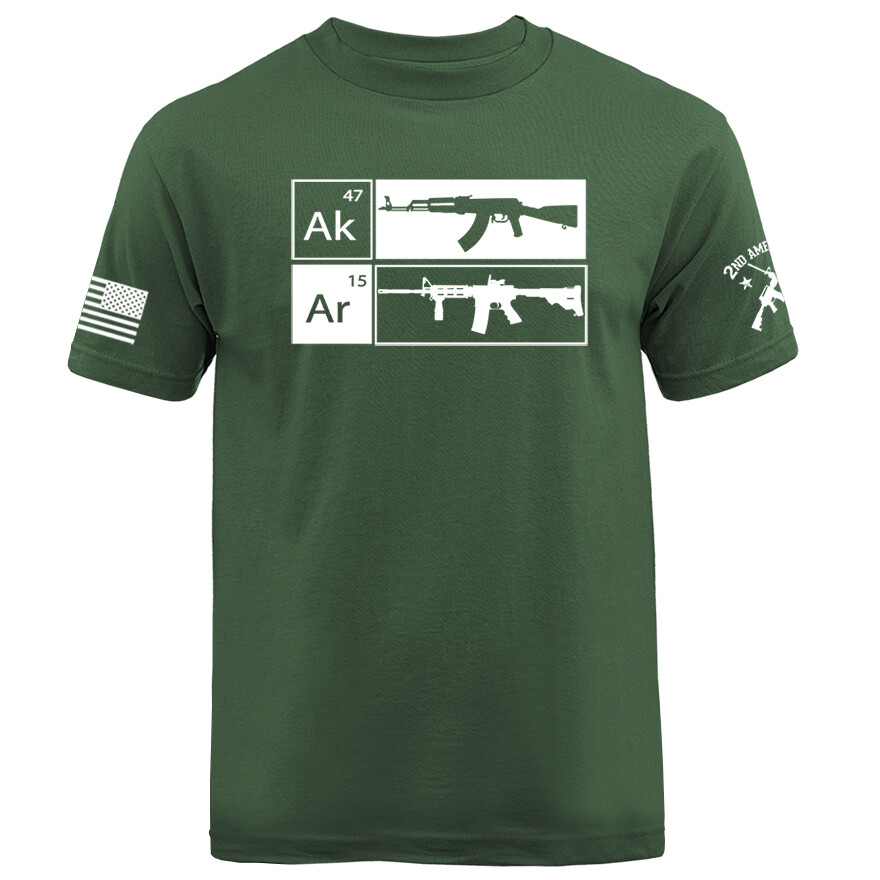 AR-15 AK-47 The 2nd Amendment Gun Constitution Patriot US Flag T-shirt