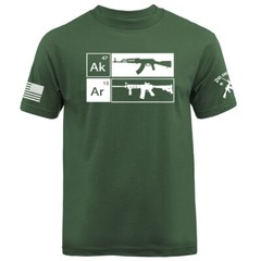 AR-15 AK-47 The 2nd Amendment Gun Constitution Patriot US Flag T-shirt