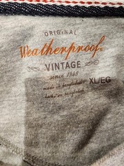 Weatherproof Vintage Long Sleeve Brushed Jersey Henley In Light Grey Size XL