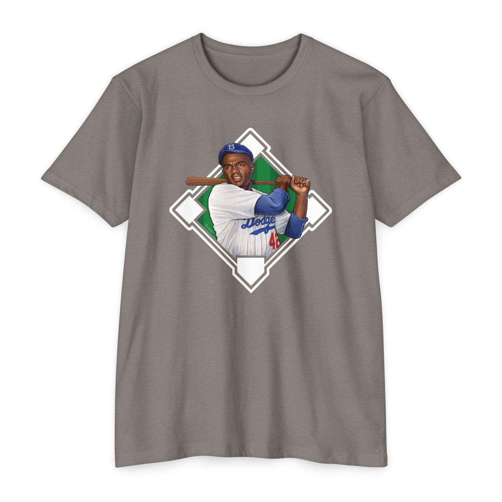 Jackie Robinson Dodgers Unisex CVC Jersey T-shirt