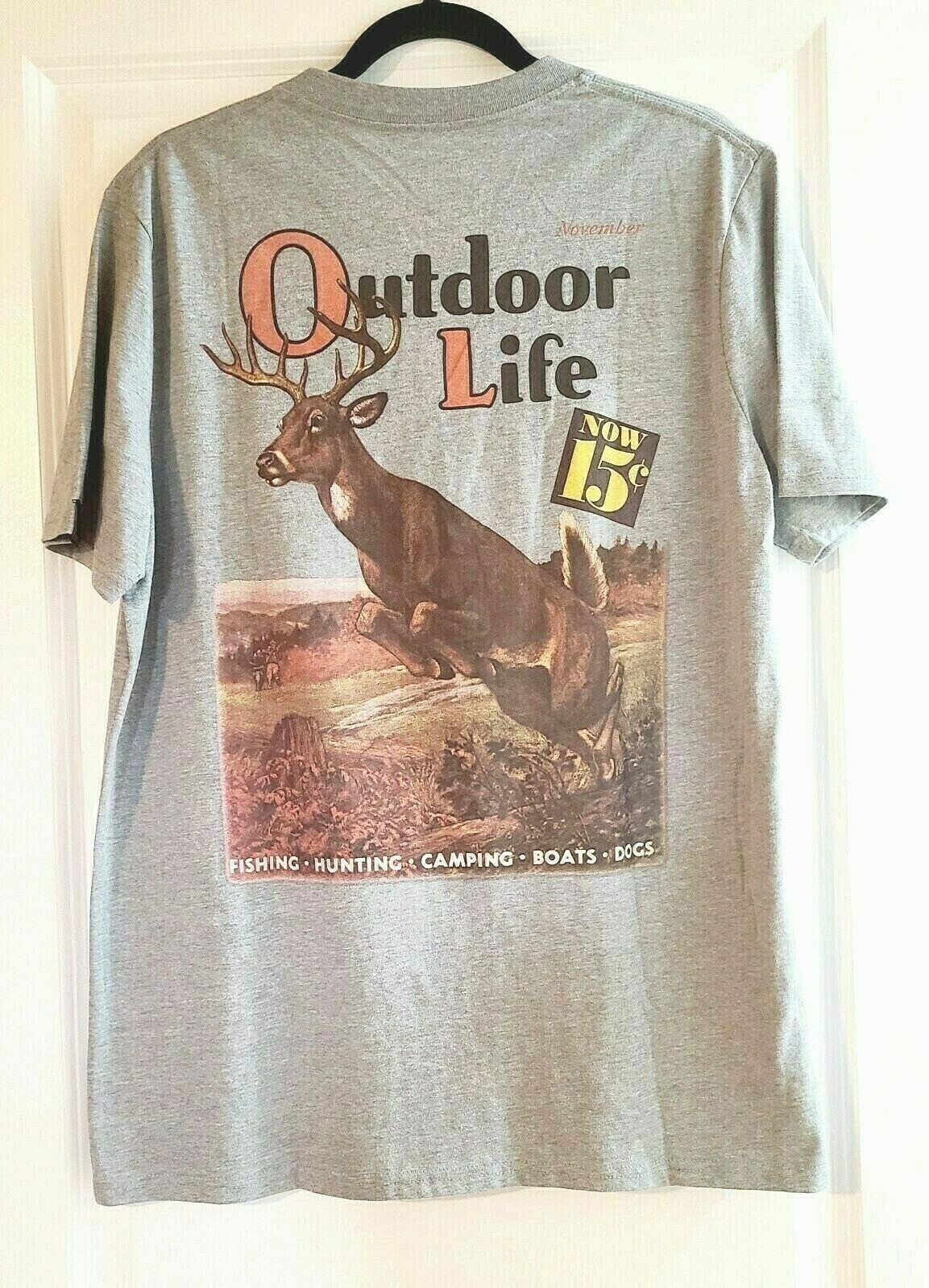 Outdoor Life Buck T-Shirt Gray Men's M Graphic Short sleeve crewneck New No Tag gallery