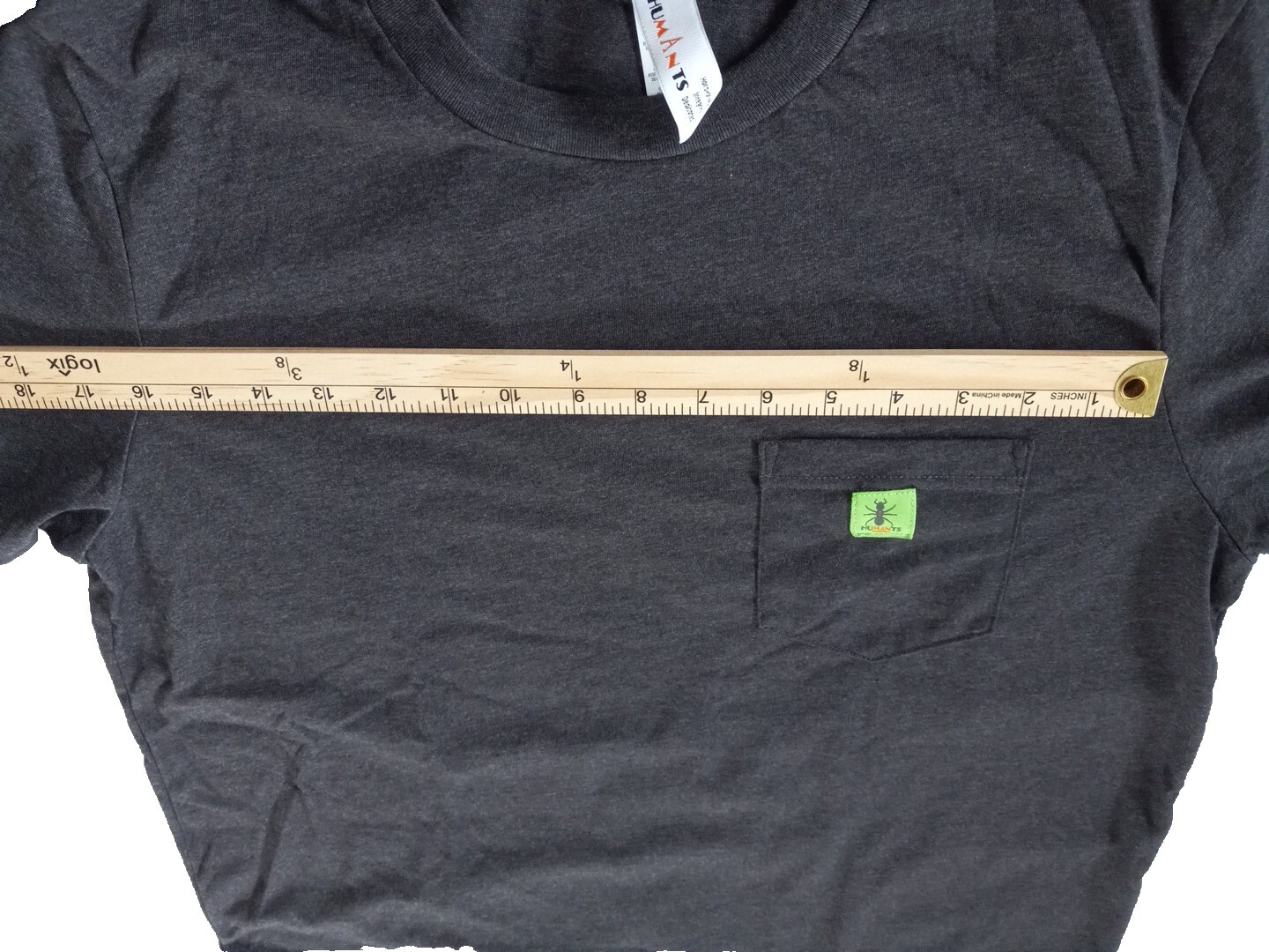 Humants Men's Large Workwear /Outdoor Jersey Pocket Tee Dark Gray heather Cotton gallery