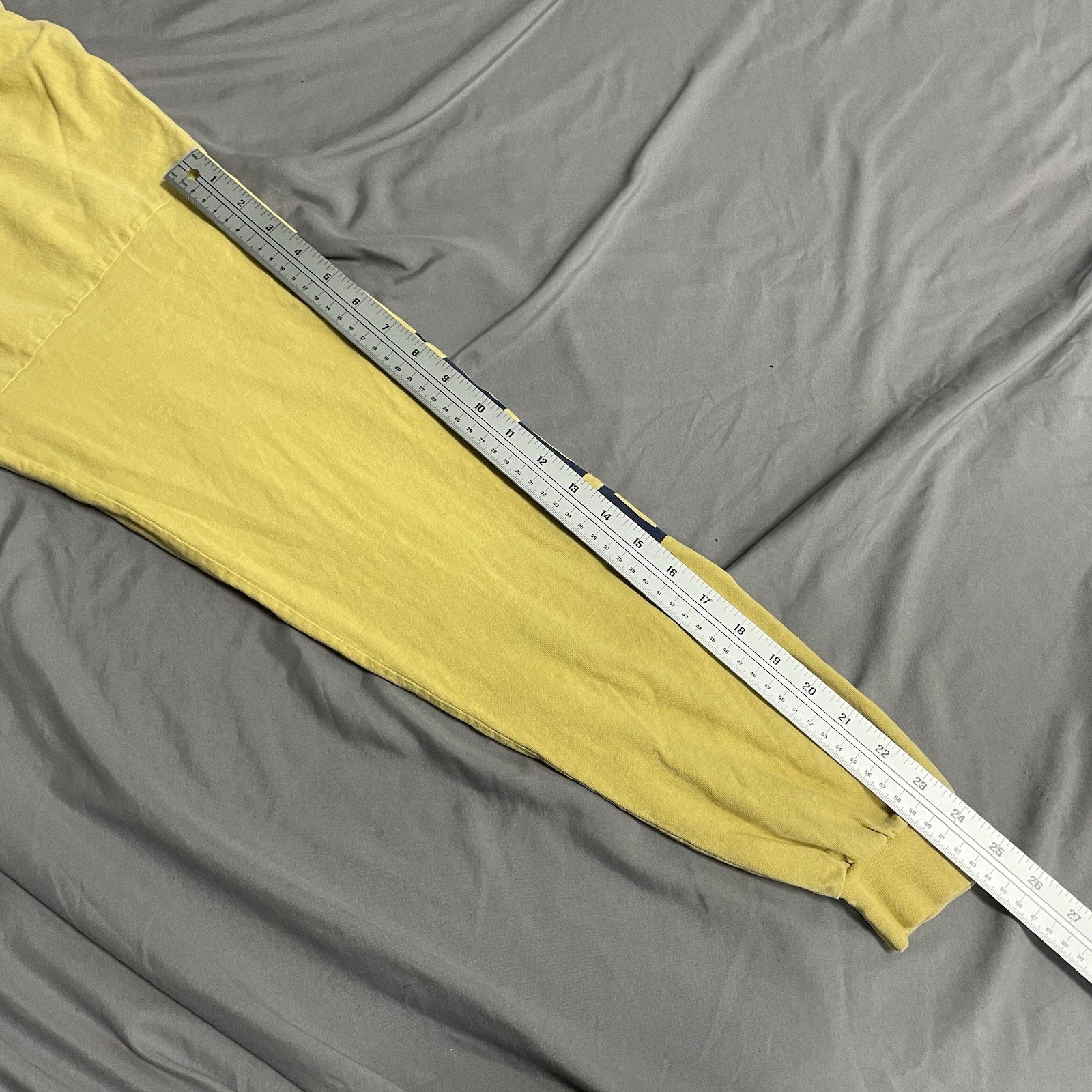 Vintage Distressed Track & Field Yellow Longsleeve Shirt XL Made In USA College gallery