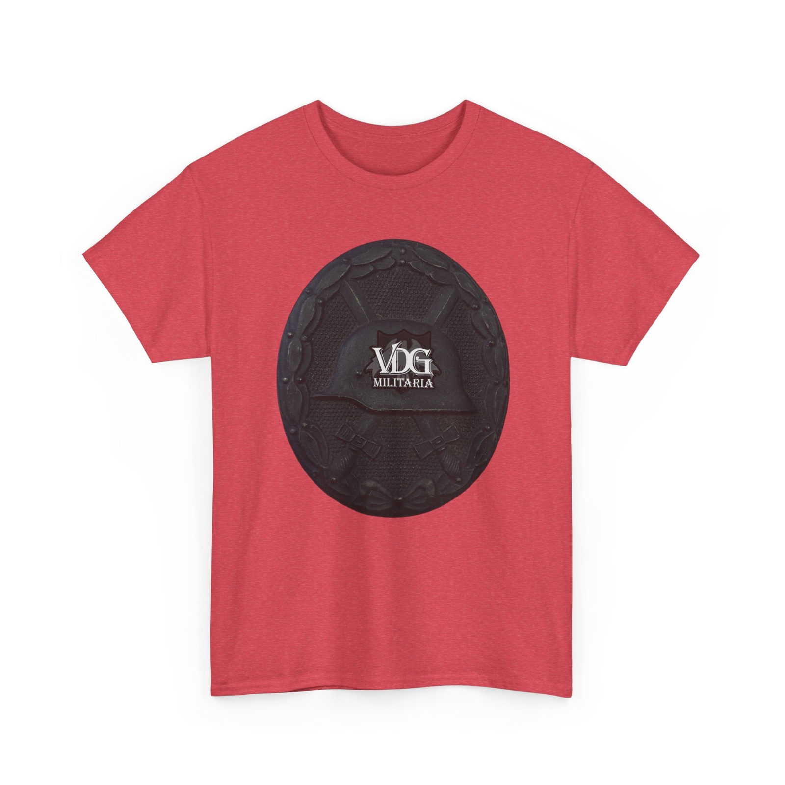 Wound Badge in Black with VDG Militaria Logo Unisex Heavy Cotton Tee
