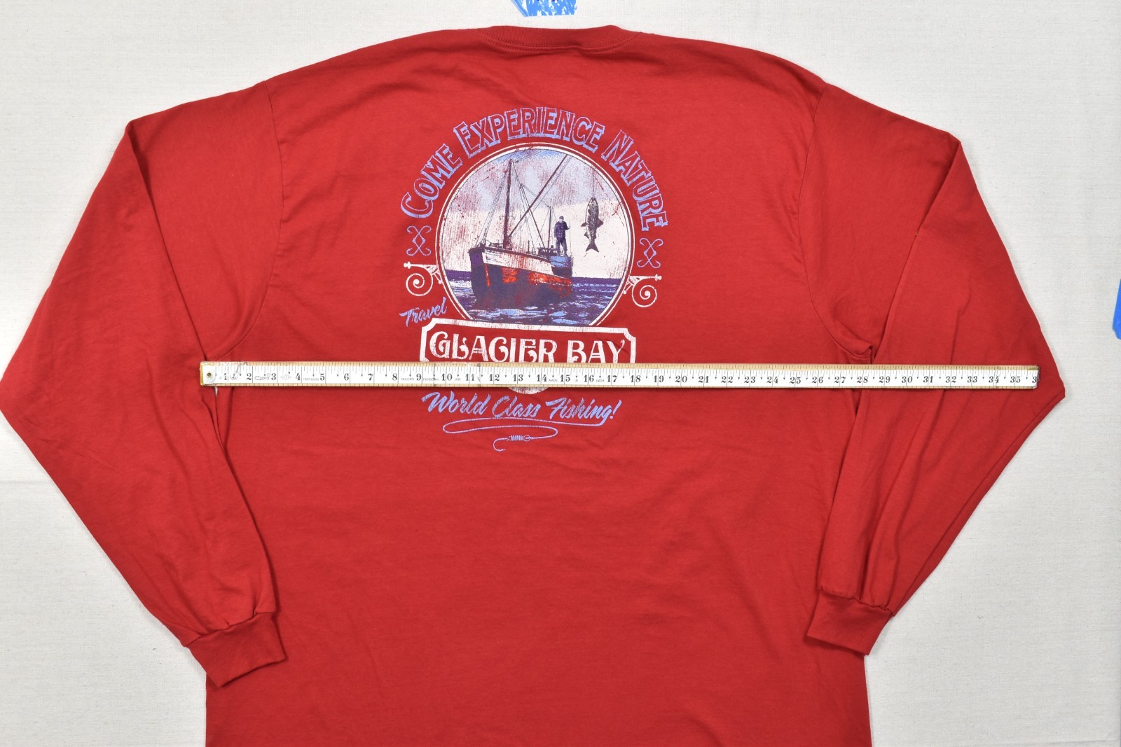 St. John's Bay Men's 3XLT Red Long Sleeve Tee Glacier Bay World Class Fishing gallery