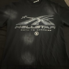 Hellstar Men’s T-Shirt Size Small Oversized Fit Short Sleeve Black Graphic