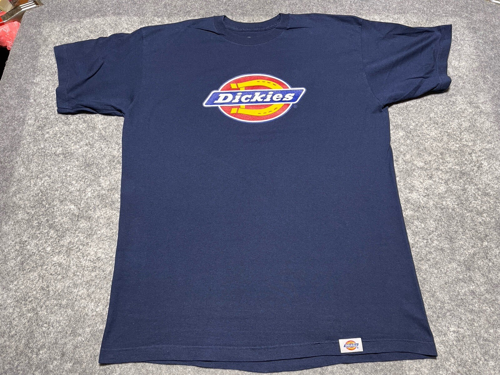 DICKIES Work Wear Logo Baggy Large Blue Shirt gallery
