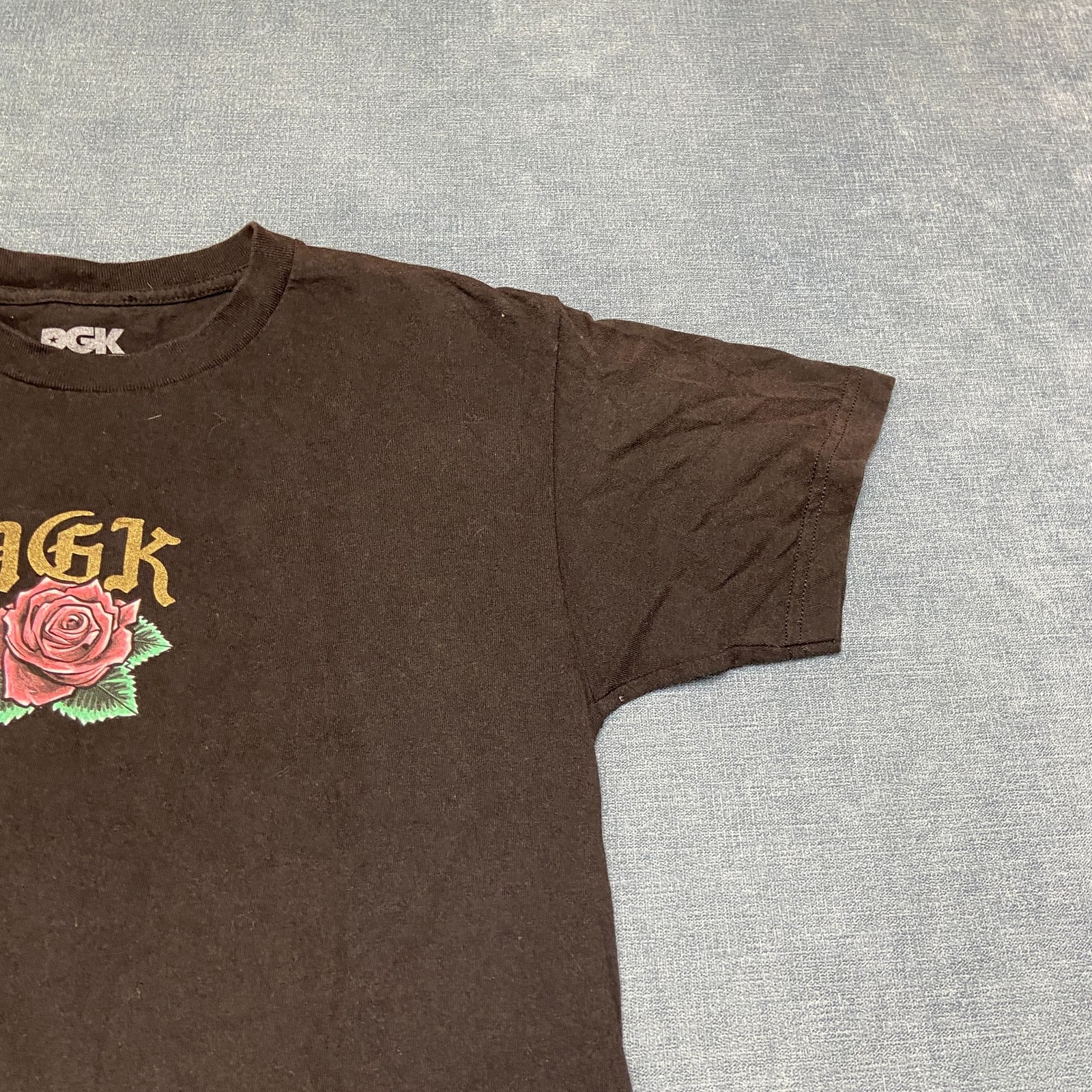 DGK Guadalupe T Shirt Mens Medium Black Rose Graphic Classic Short Sleeve gallery
