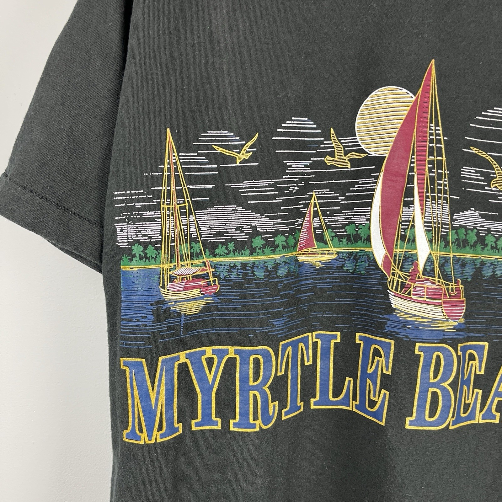 Vintage Myrtle Beach Single Stitch Graphic T-Shirt Size XL Fruit of the Loom gallery