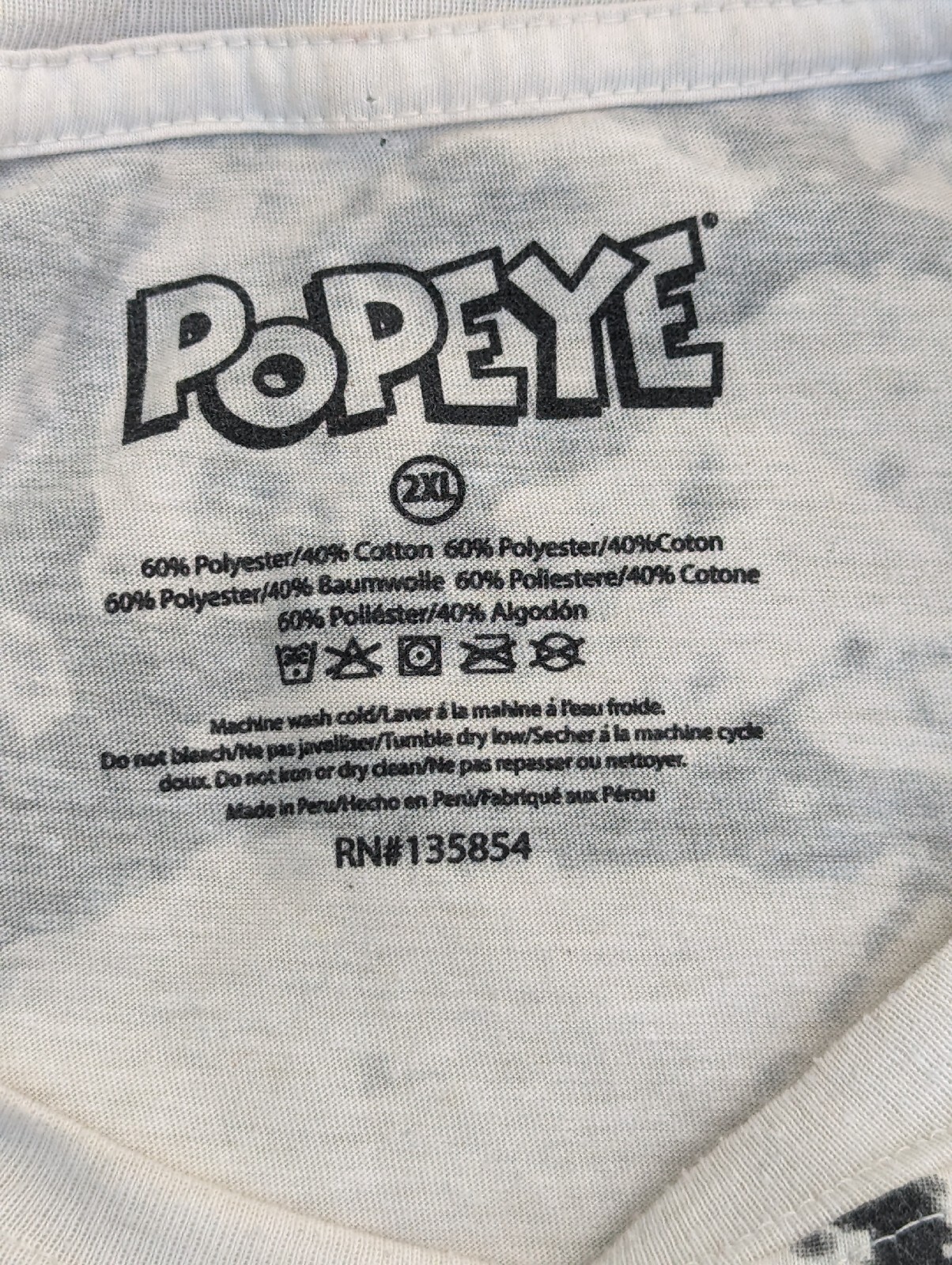 Popeye - Young & Wild T Shirt - AOP - Size 2XL gallery