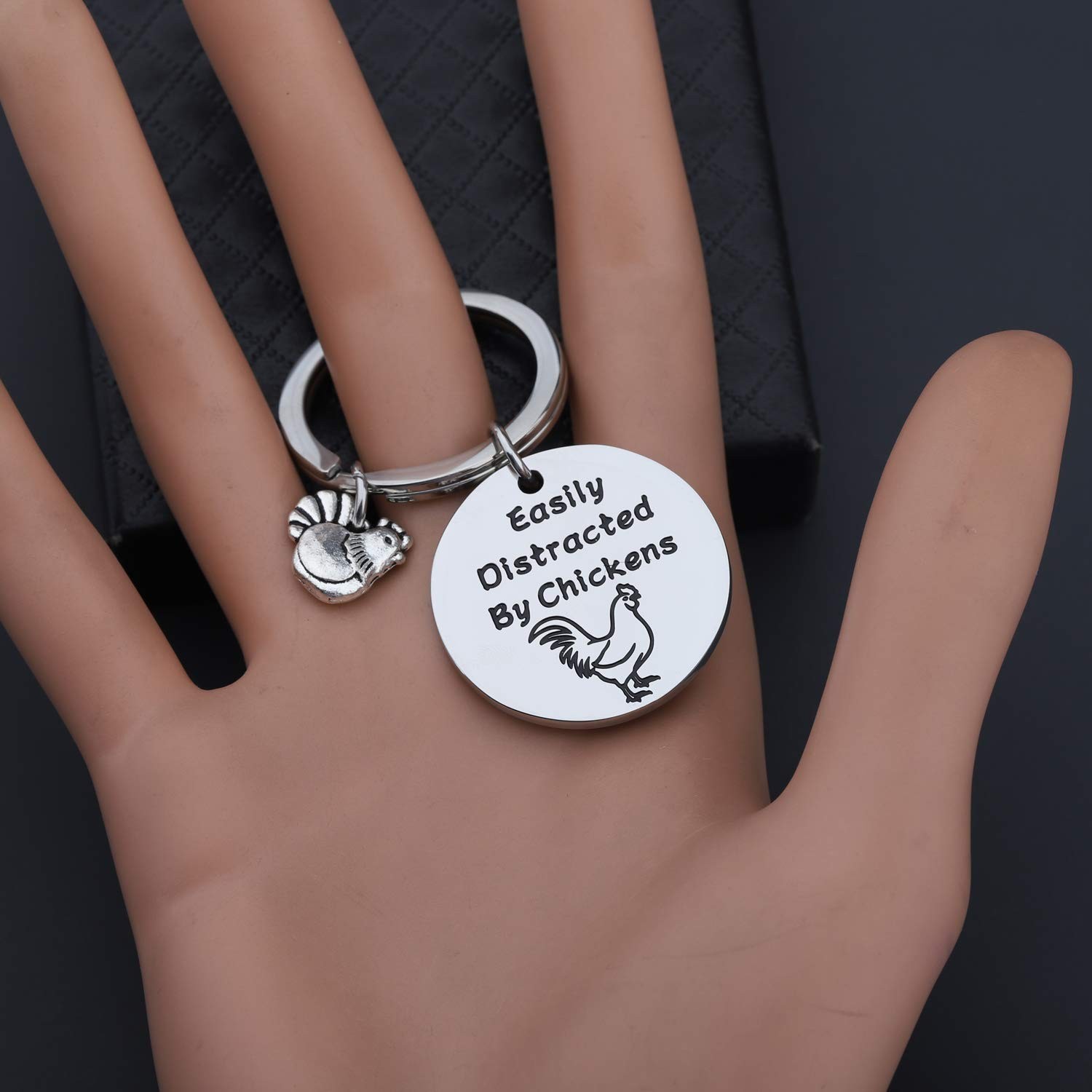 Lywjyb Birdgot Easily Distracted By Chickens Keychain (Easily Distracted By C... gallery