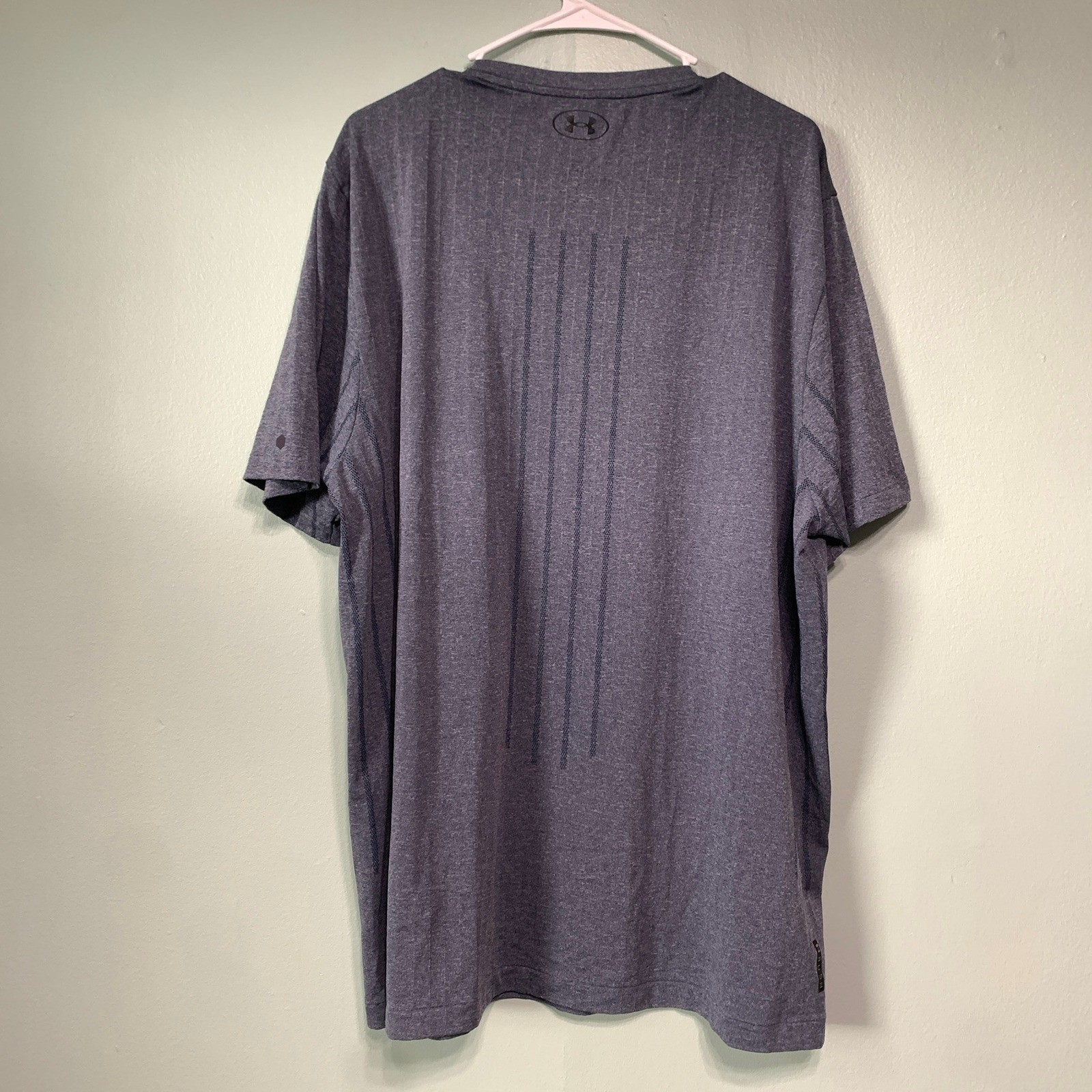 Under Armour Mens 3XL T-Shirt Rush Seamless Navy Blue Fitted Athletic Training gallery