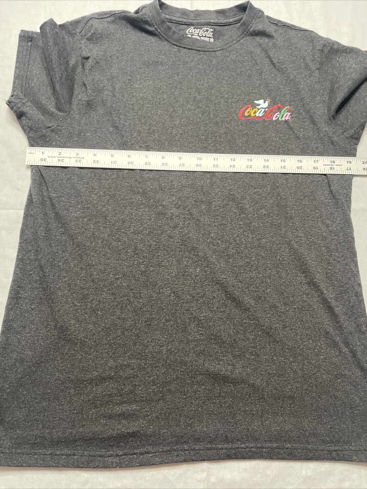Coca Cola Shirt Mens Medium Gray Logo Short Sleeve 1971 Unity Collection gallery