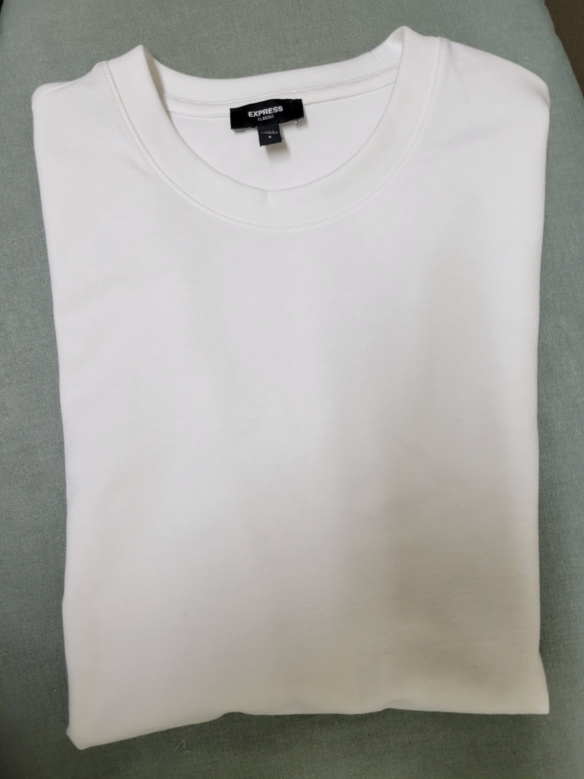 NEW -s- Express Men Premium Weight Short Sleeve T-Shirt White gallery