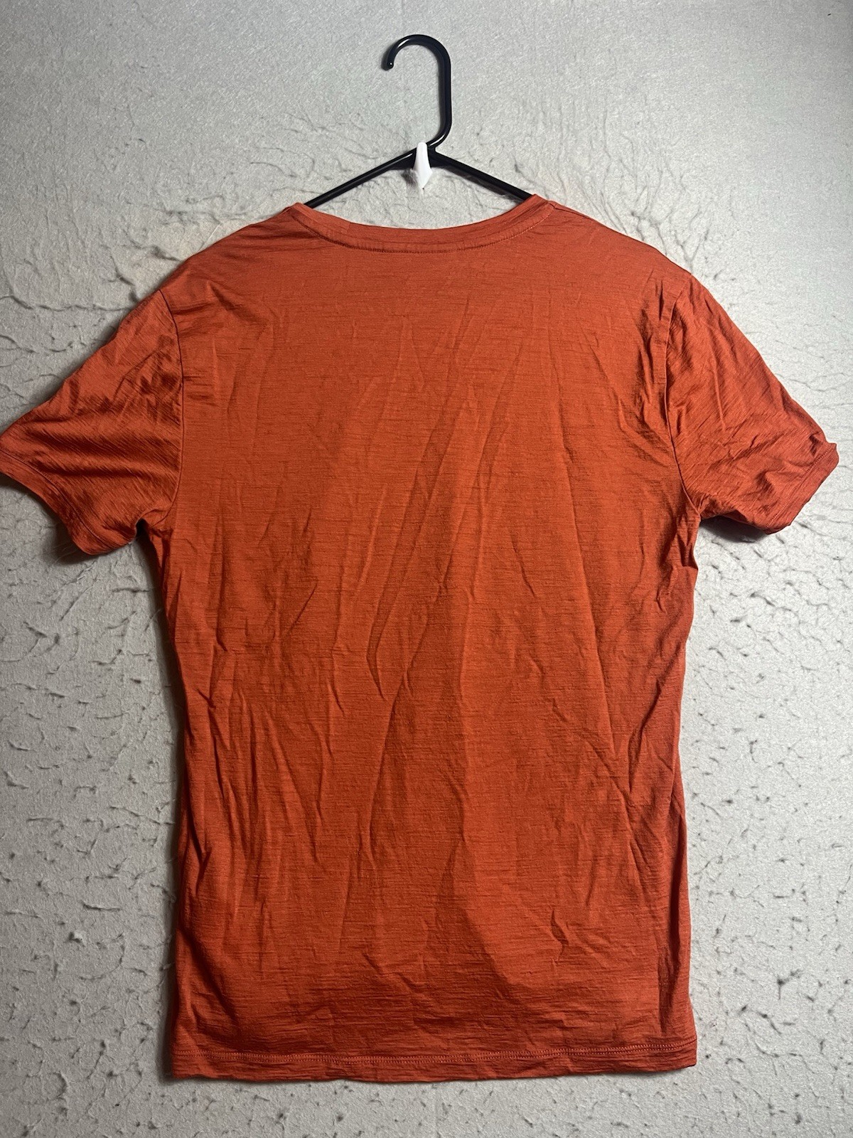 Icebreaker Merino Shirt Medium M Orange Crew Wool Nylon Outdoor Hiking Mens gallery