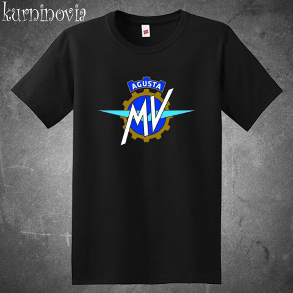MV Agusta Motorcycle Logo Men’s Black T-Shirt Size S to 5XL