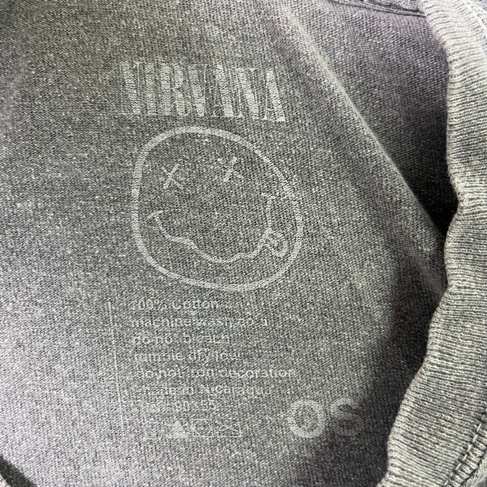 Nirvana T-Shirt Mens Size OS Gray Distressed Graphic Rock Band Kurt Cobain Tee gallery