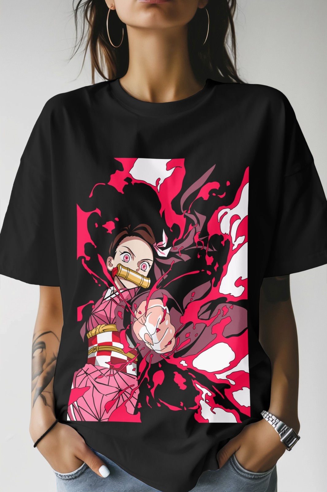 Demon Slayer Shirt Nezuko Tshirt Tanjiro T-Shirt Muzan Doma Tee Inosuke Zenitsu gallery