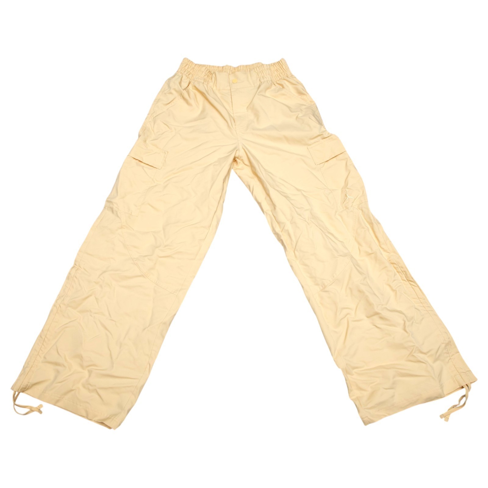 Nike Air Jordan Cargo Pants Mens M Beige Loose Fit Drawstring Utility