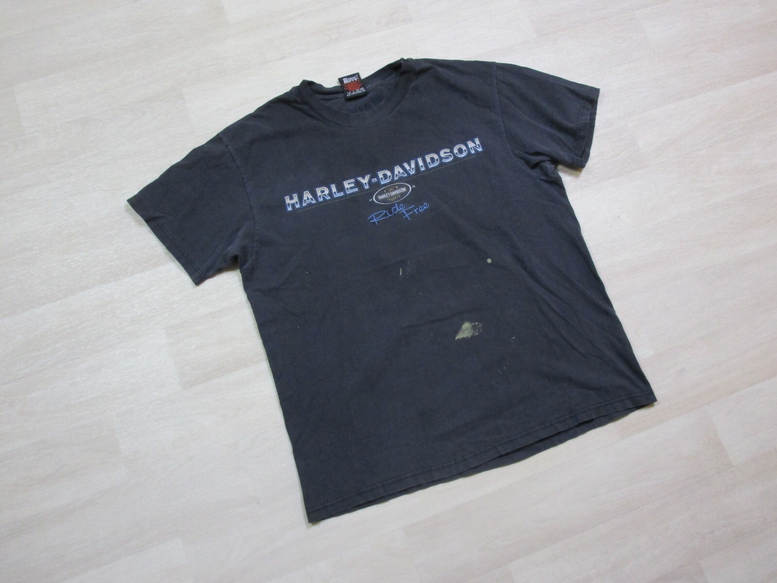 Vintage 1990s Harley Davidson Motorcycles Ride Free Embroidered Ohio T Shirt (L) gallery