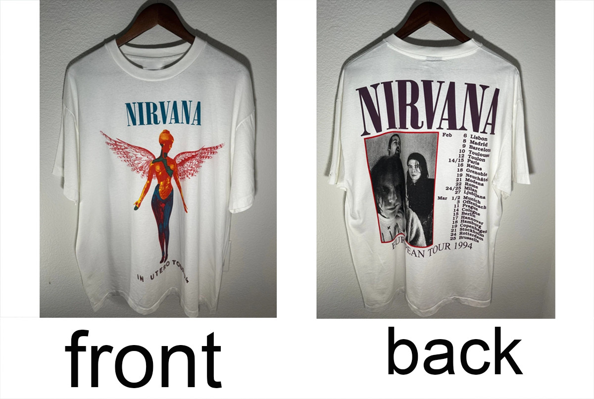 Nirvana In Utero 1994 Tour Size S-5XL Adult T Shirt S-5XL DO489 gallery