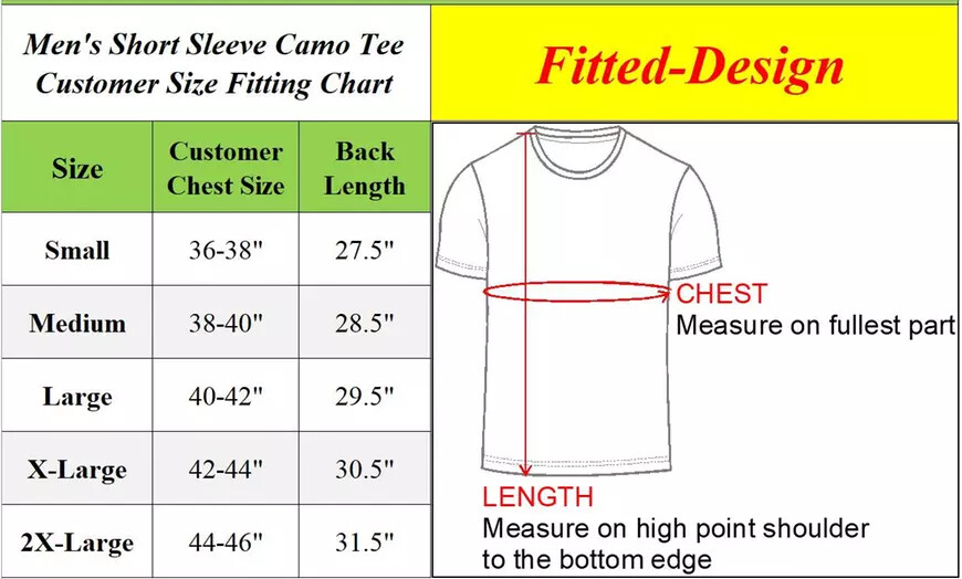 Men's Camouflage Short Sleeve Crew Neck Printed Tee ( S-2XL ) NWT Free Shipping gallery