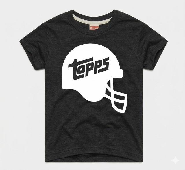 Homage x Topps Football Charcoal Helmet T-Shirt NEW WITH TAGS!^