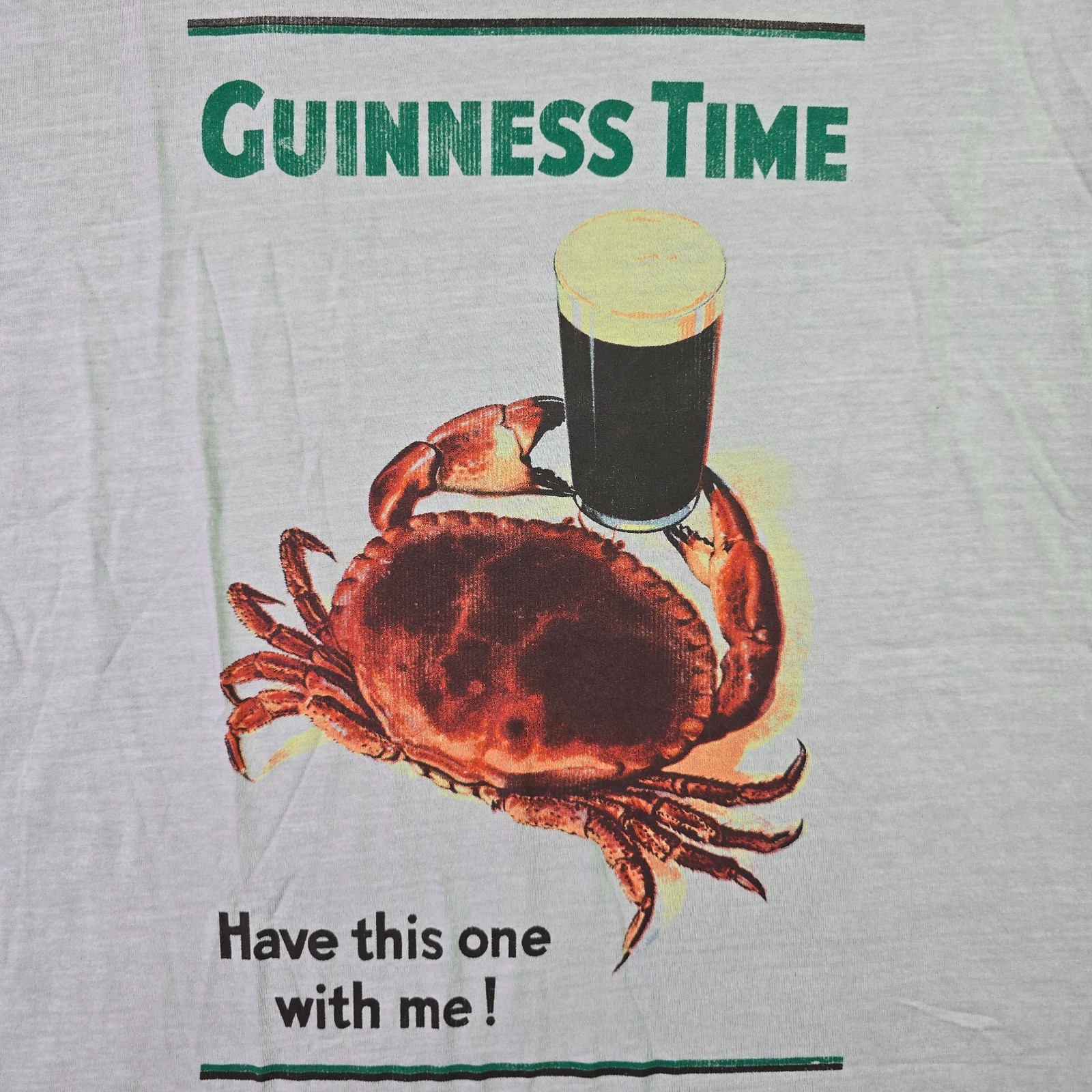 GUINNESS IRISH BEER SHIRT MENS XL Gray IRELAND Distressed Crab Brew CASUAL NWT gallery