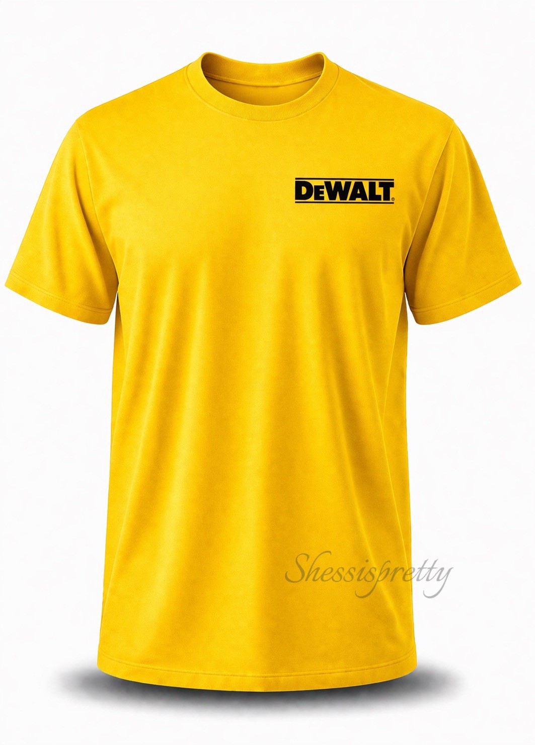DeWALT Style T-Shirt 100% Cotton Workwear Tee Dewalt Clothing S-3XL DeWalt drill gallery