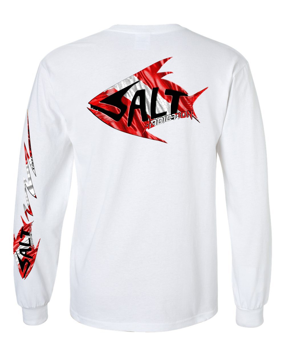 Salt Addiction Dive Flag Logo Fishing T shirt Ocean Cotton gallery