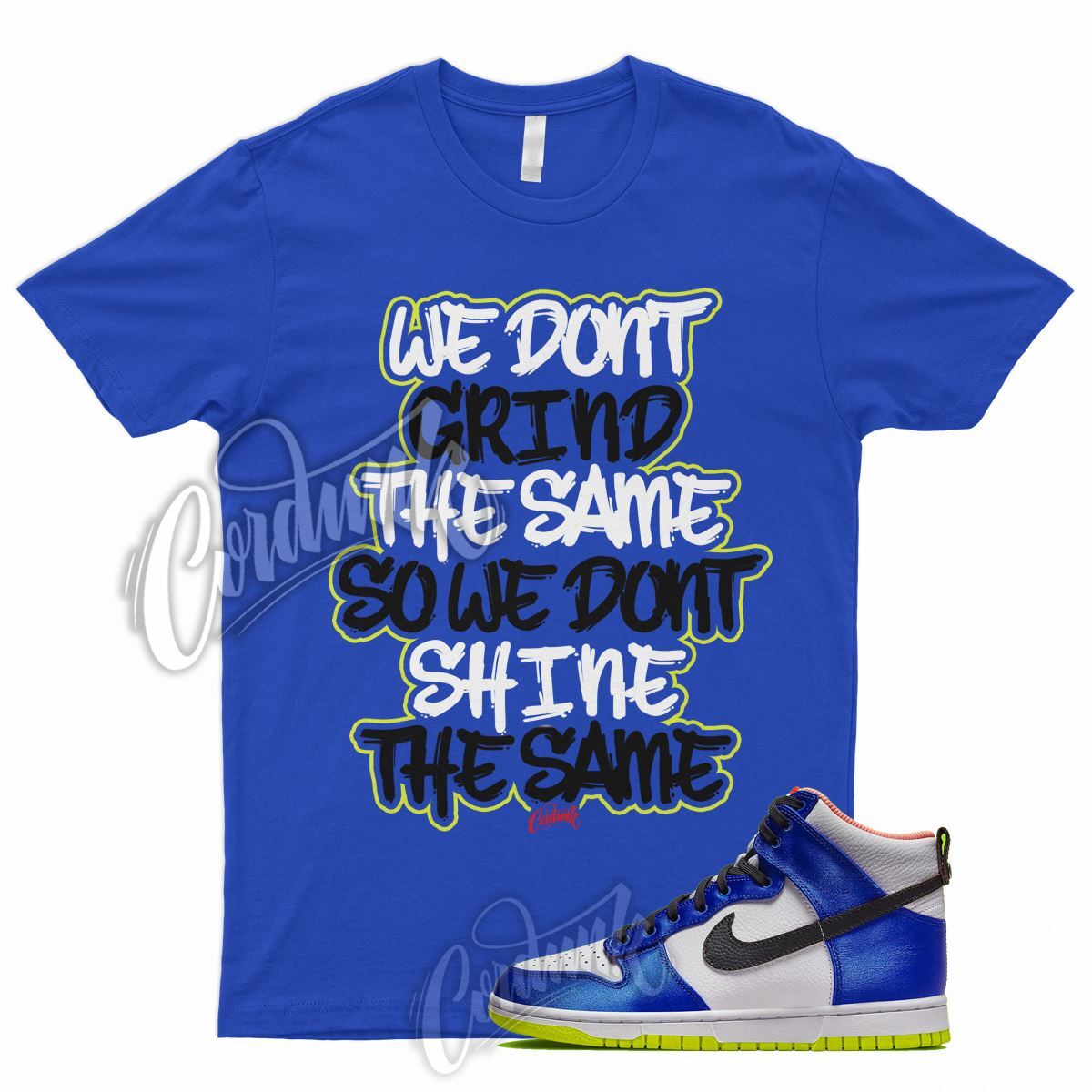 GRIND T Shirt for N Dunk High Blue Satin Racer Atomic Green Royal Griffey 1