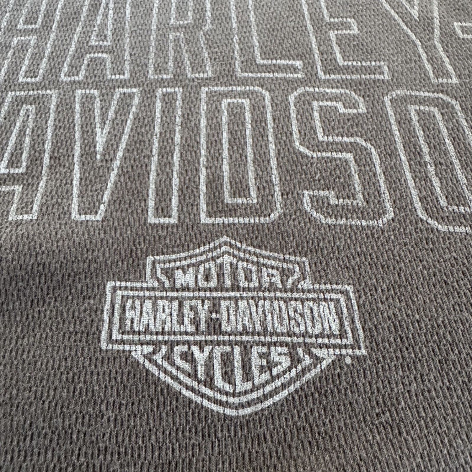 Harley-Davidson RARE Mens Med Gray Vintage Thermal Waffle Long Sleeve Shirt gallery