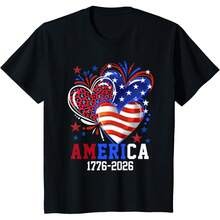 Flag Heart Leopard 1776 2026 July 4th T-Shirt Unisex #3 gallery