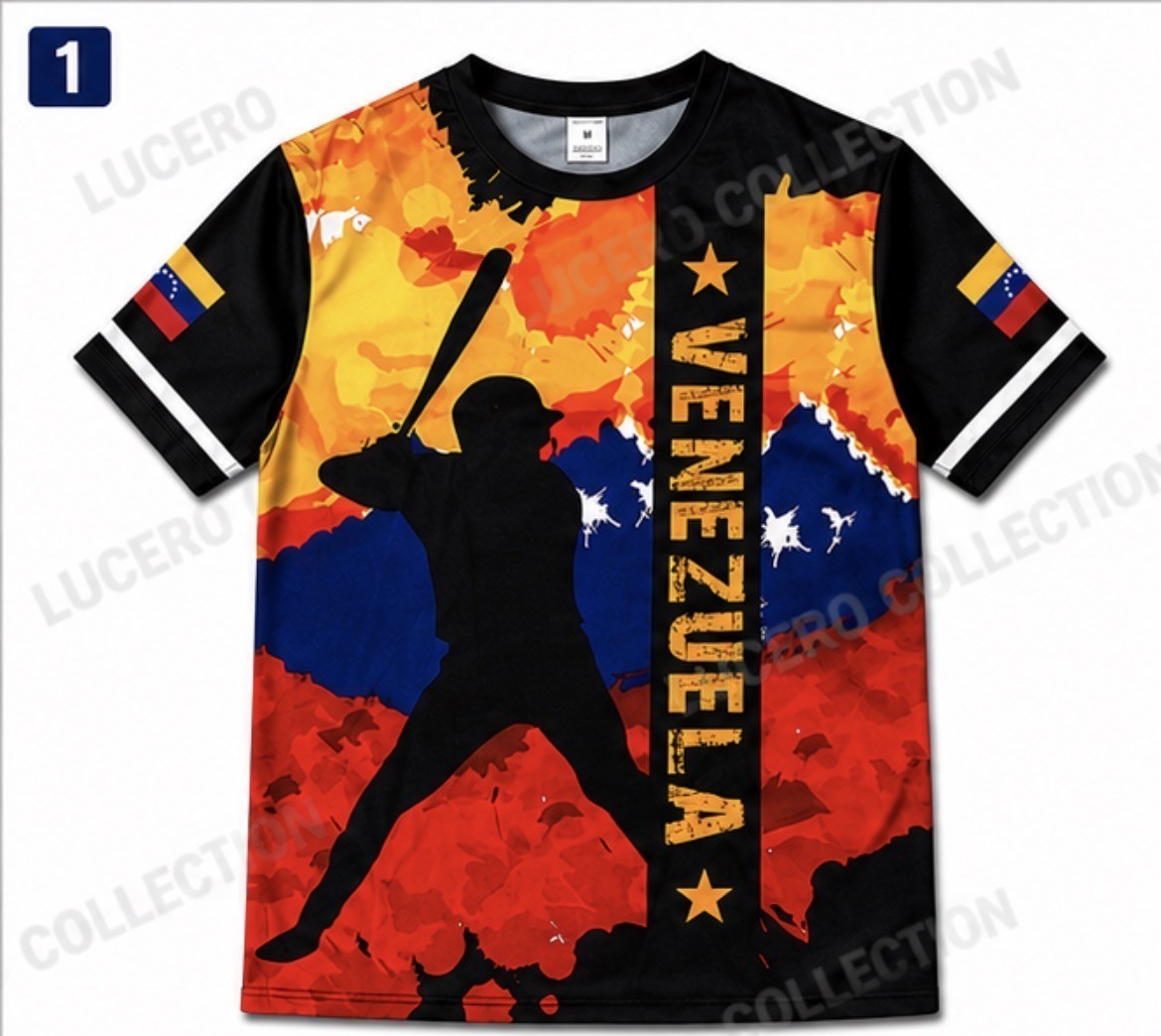 PLAYERA VENEZUELA DE CUELLO REDONDO ESTAMPADO EN 3D UNISEX MANGA CORTA gallery