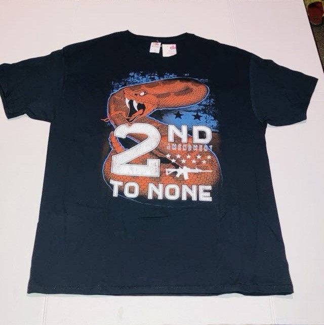 2ND AMENDMENT t-shirt, 2nd To None Men’s Size L, Right To Bear Arms, Rifle Tee gallery