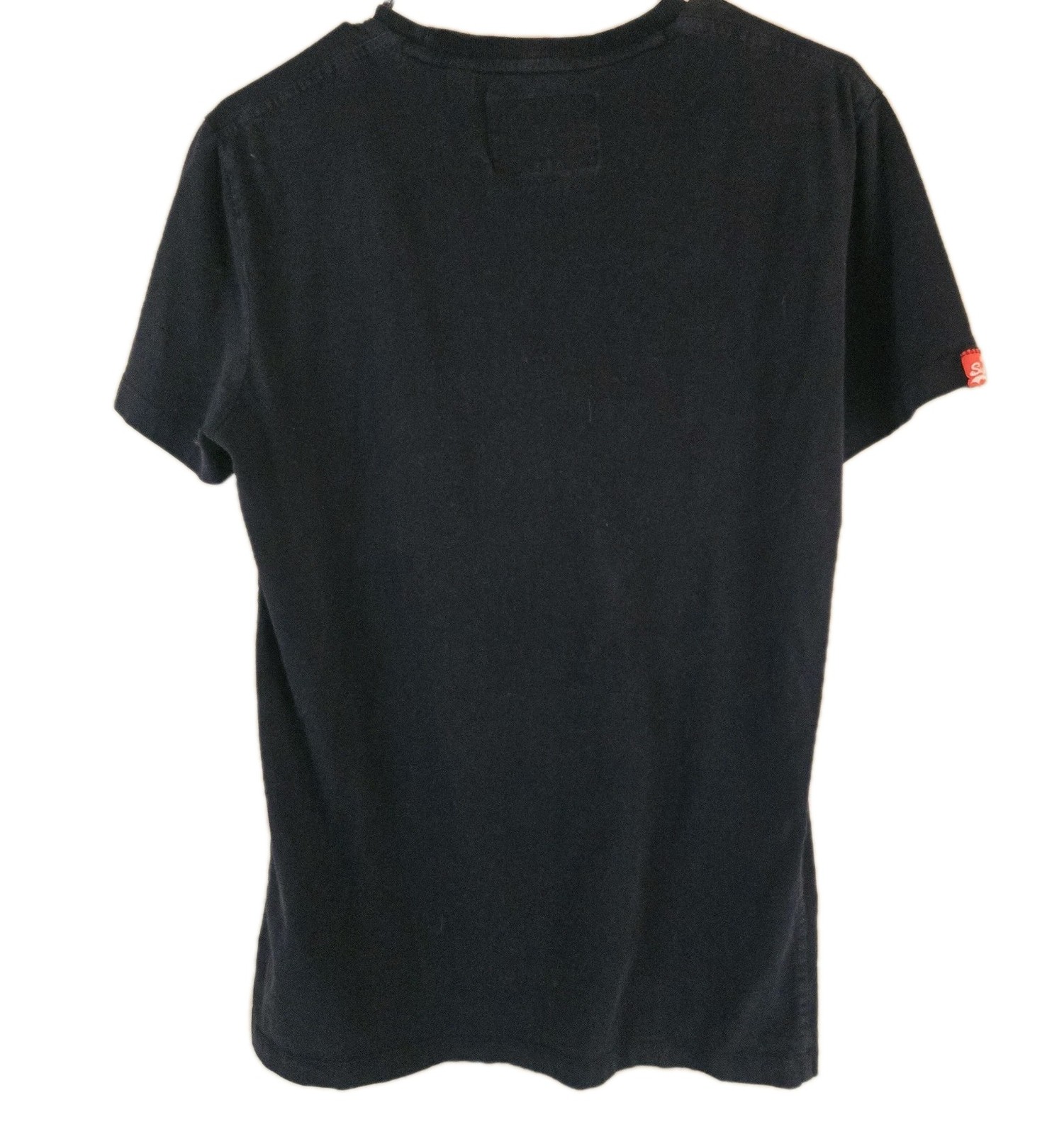 SUPERDRY Mens T-Shirt Top Small Black Cotton Black gallery
