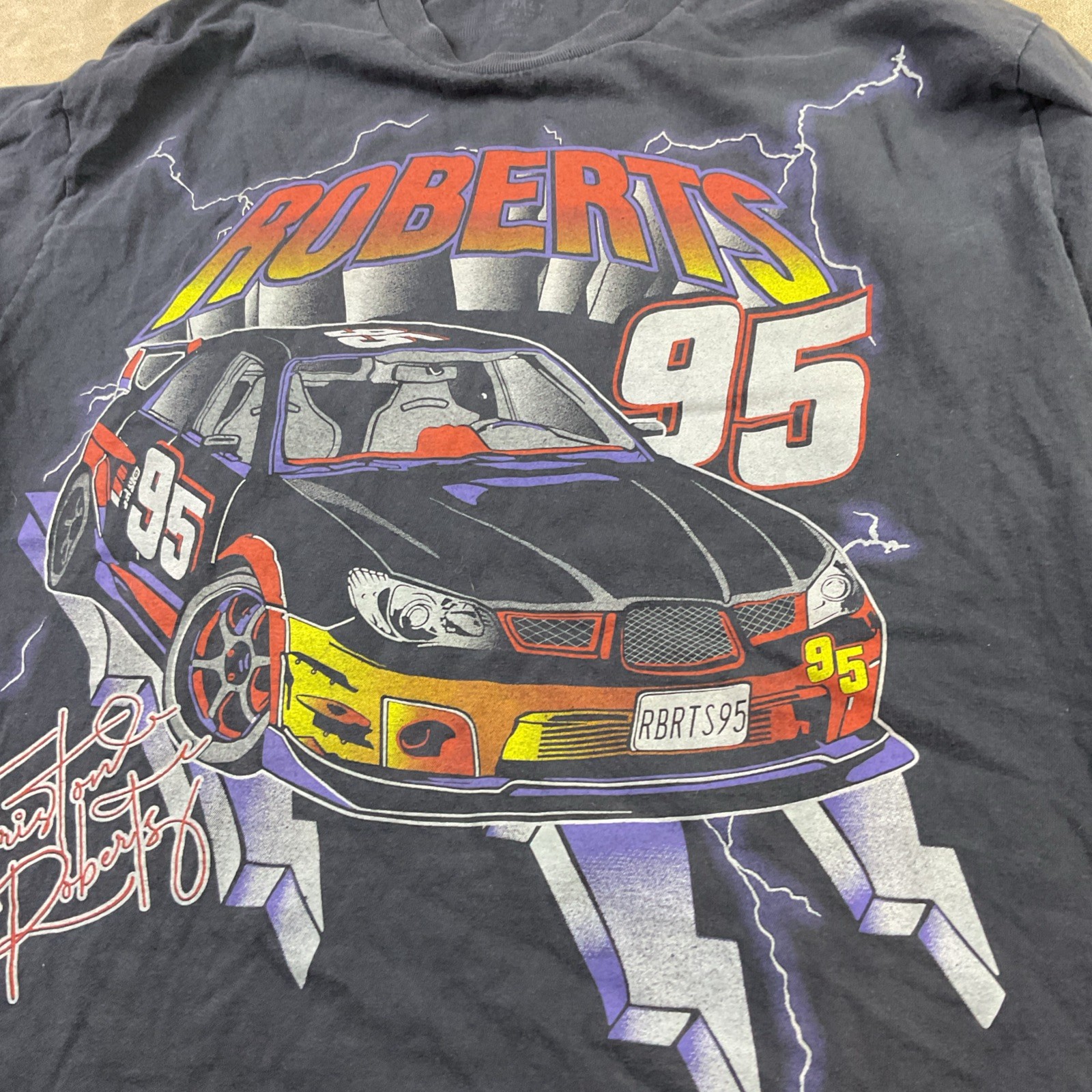 J Galt Racing T-Shirt Men Sz XL Triston Roberts 95 Car Graphic Tee Short Sleeve gallery