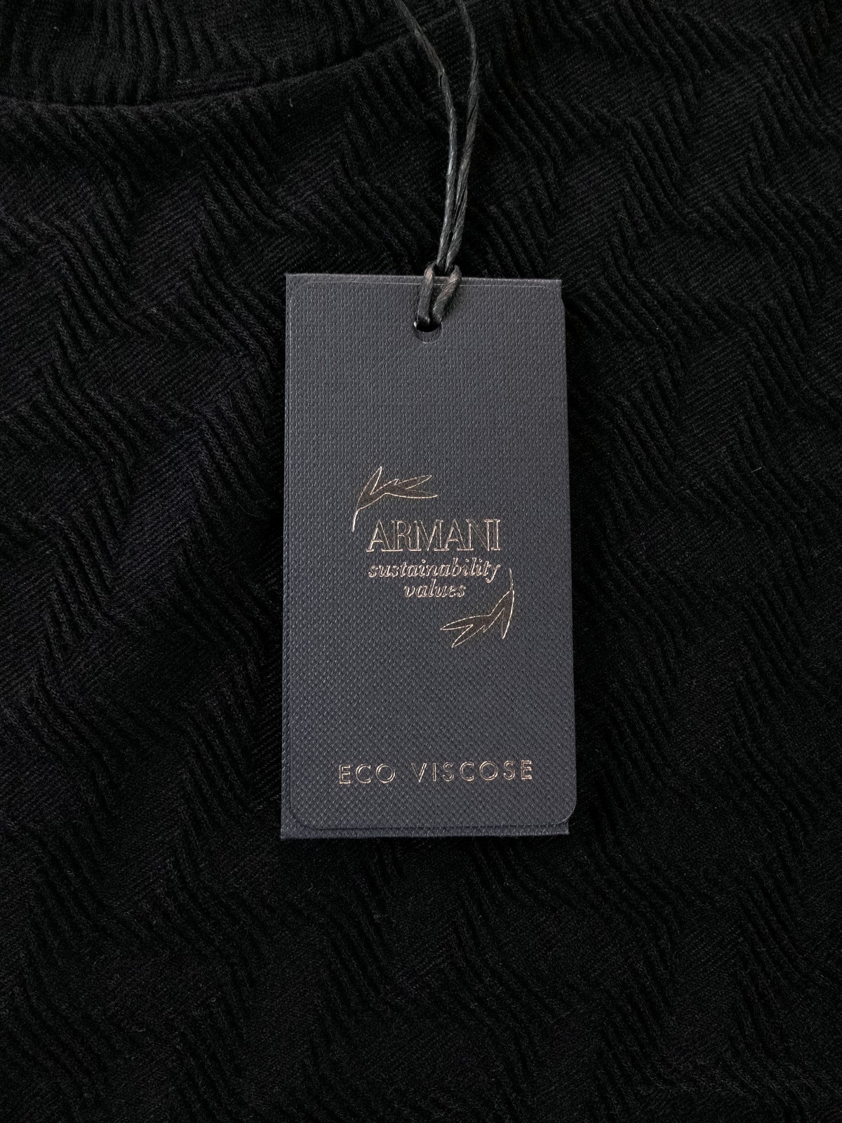NO CUSTOMS TAX GIORGIO ARMANI mainline black zigzag pattern t-shirt Size Medium gallery