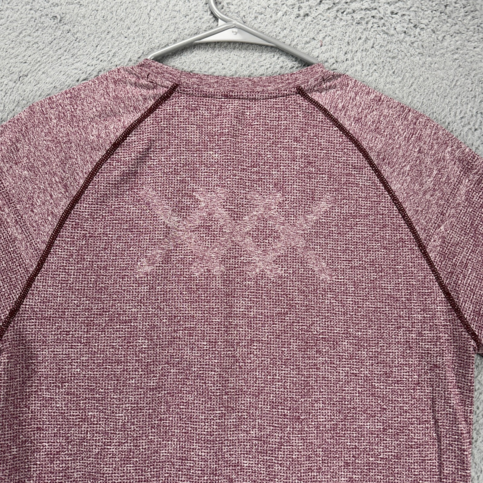 Rhone Shirt Adult Medium Maroon Nylon Blend Tech T-Shirt Short Sleeve Tee Mens gallery
