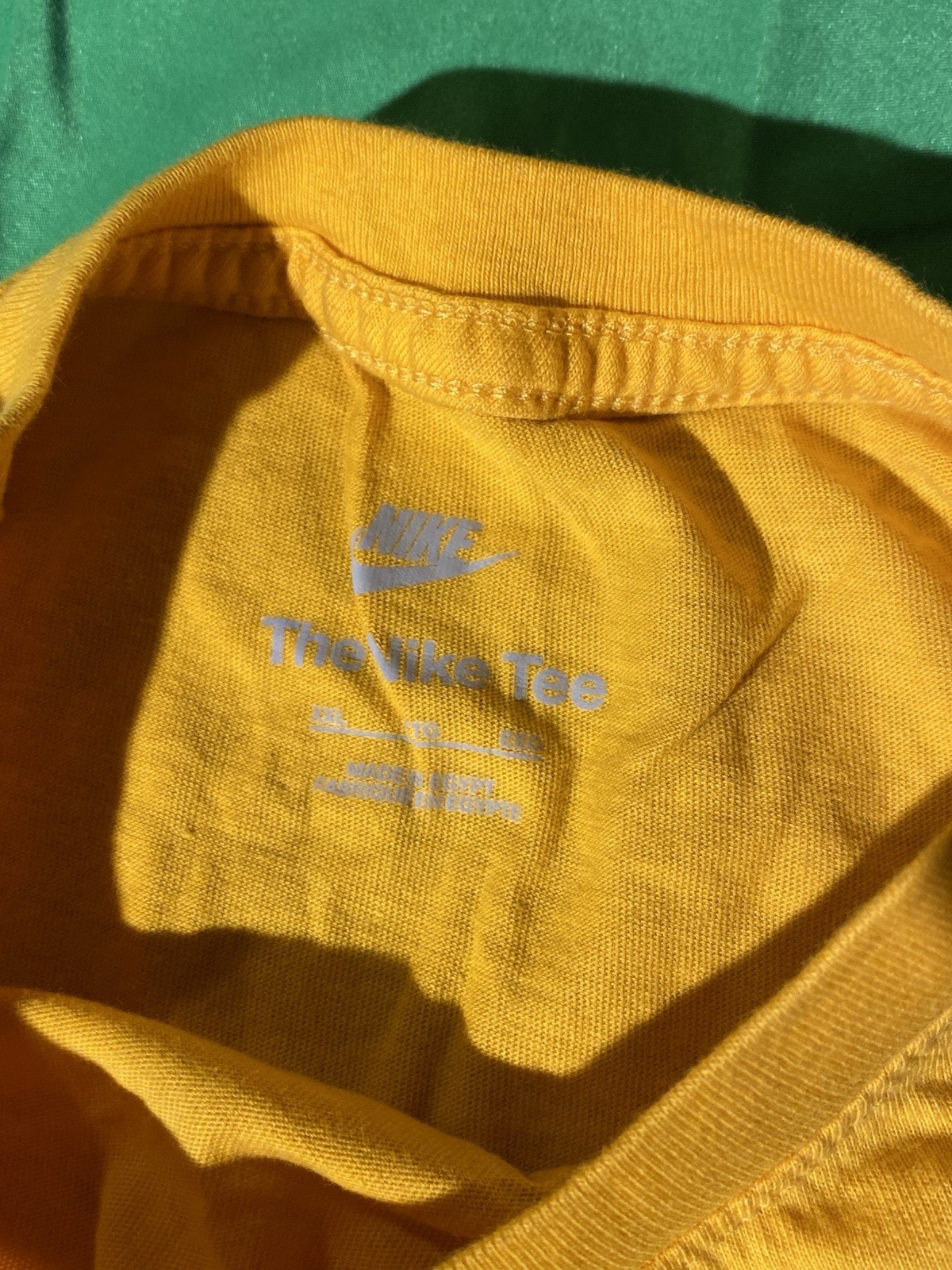 Nike T-Shirt Men’s Yellow Spellout Swoosh Graphic Tee Short Sleeve Casual Shirt gallery
