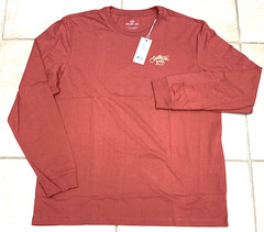 Southern Tide Long Sleeve Breakwater Bass Tee Mens Size L Red