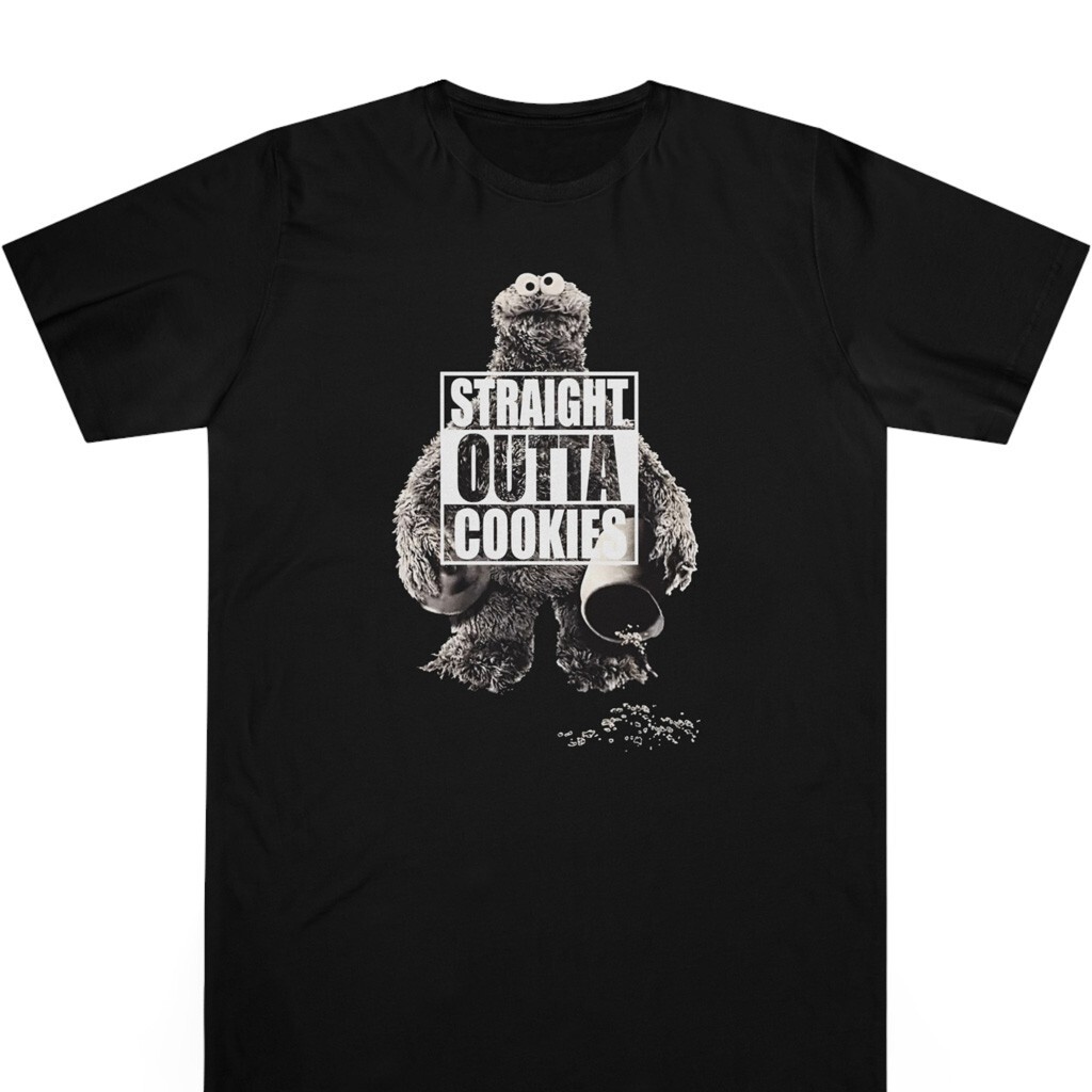 Funny Sesame Street Straight Outta Cookies Unisex T Shirt S-5XL