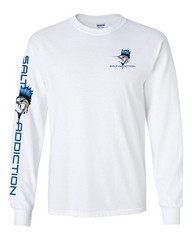 Salt Addiction Deep Sea Offshore Sailfish Fishing Long Sleeve T Shirt Cotton