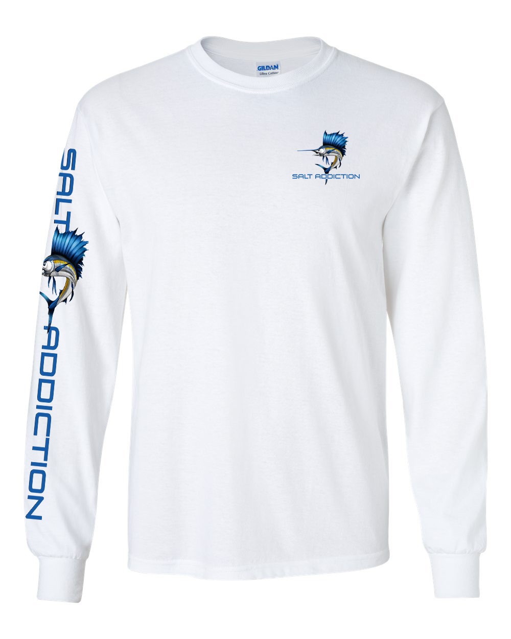 Salt Addiction Deep Sea Offshore Sailfish Fishing Long Sleeve T Shirt Cotton gallery