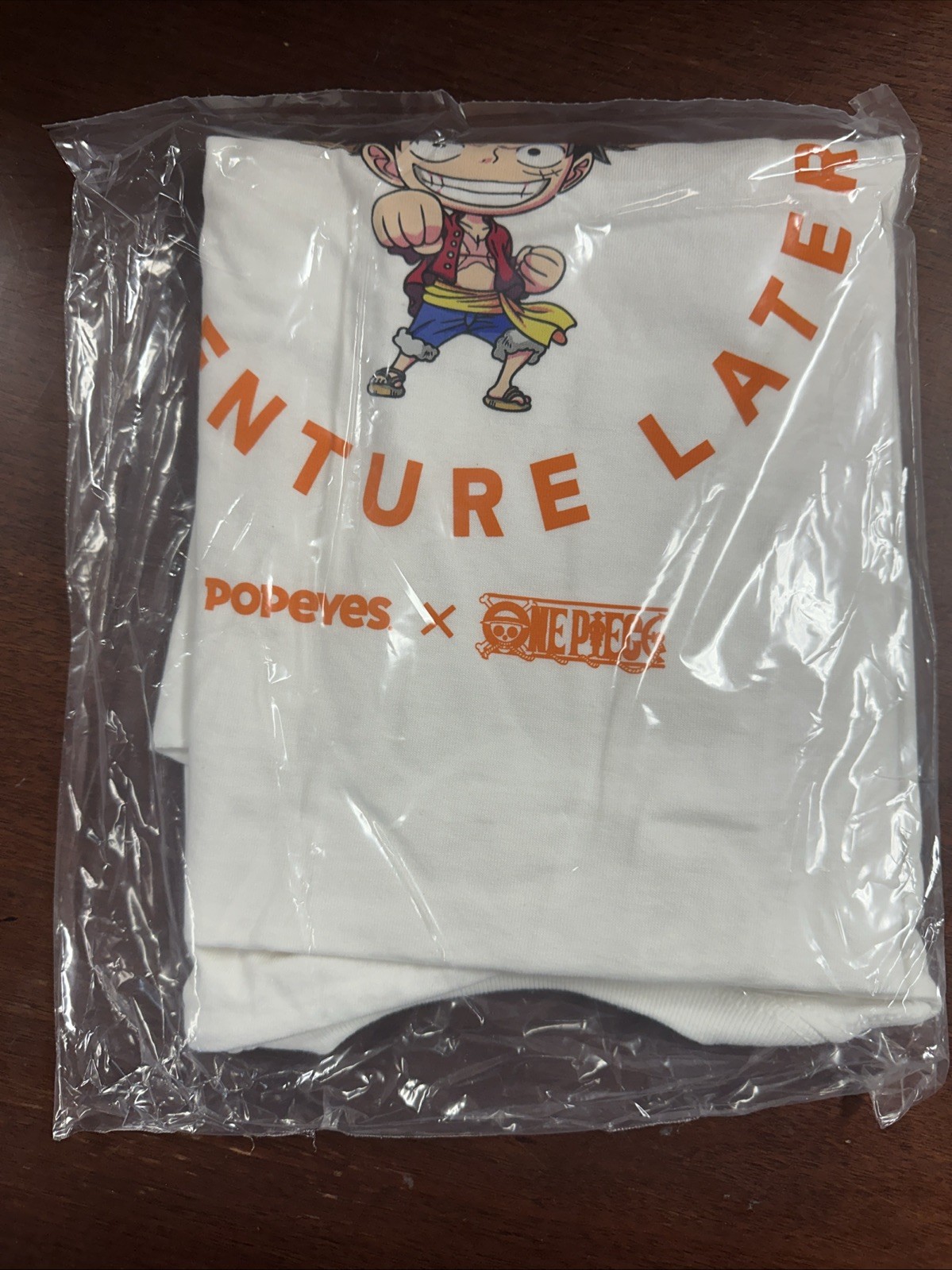 Popeyes x One Piece Luffy T-Shirt Size LARGE Limited AUTHENTIC - In Hand NEW gallery