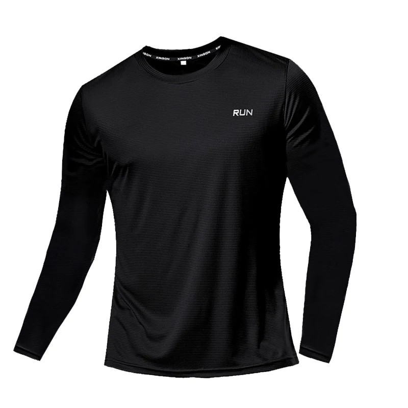 Men’s Ice Silk Long Sleeve T-Shirt Quick Dry Breathable Sun Protection Summer