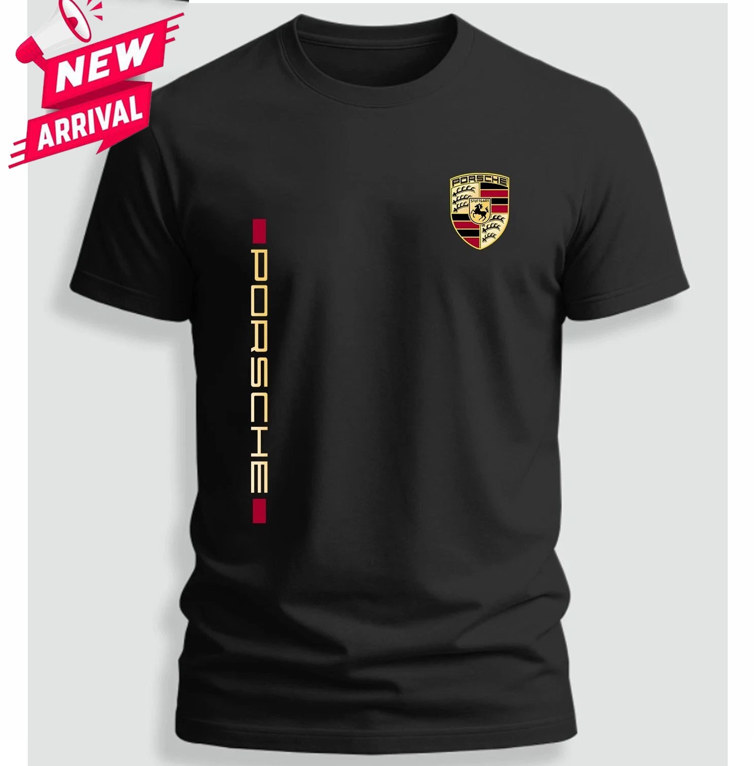 *NEW* Porsche Logo Badge Luxury Car T- Shirt – All Size